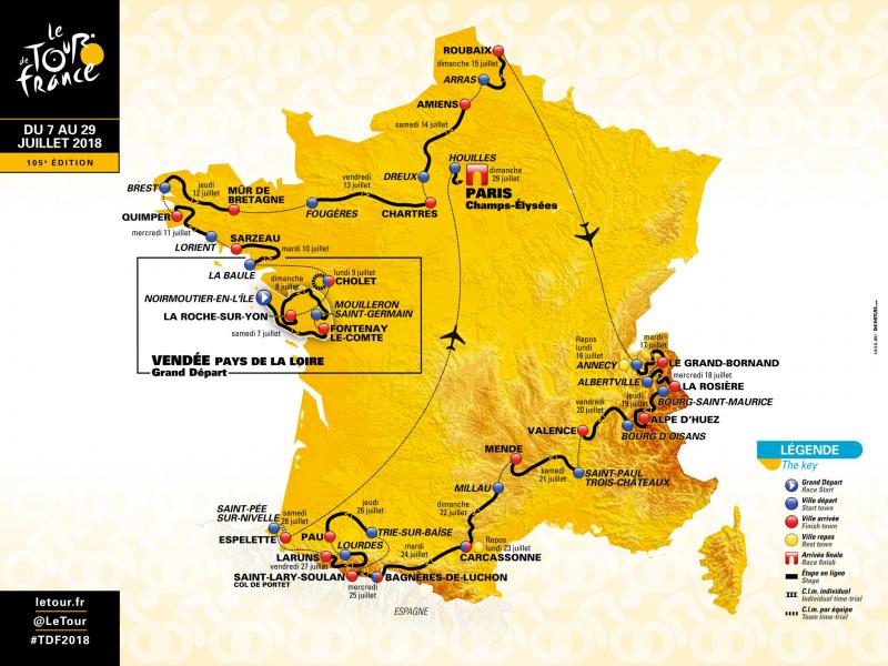 HAUTE-SAVOIE | Tour de France 2018 : La 1ère étape des Alpes aura lieu entre Annecy et le Grand-Bornand (carte du parcours)